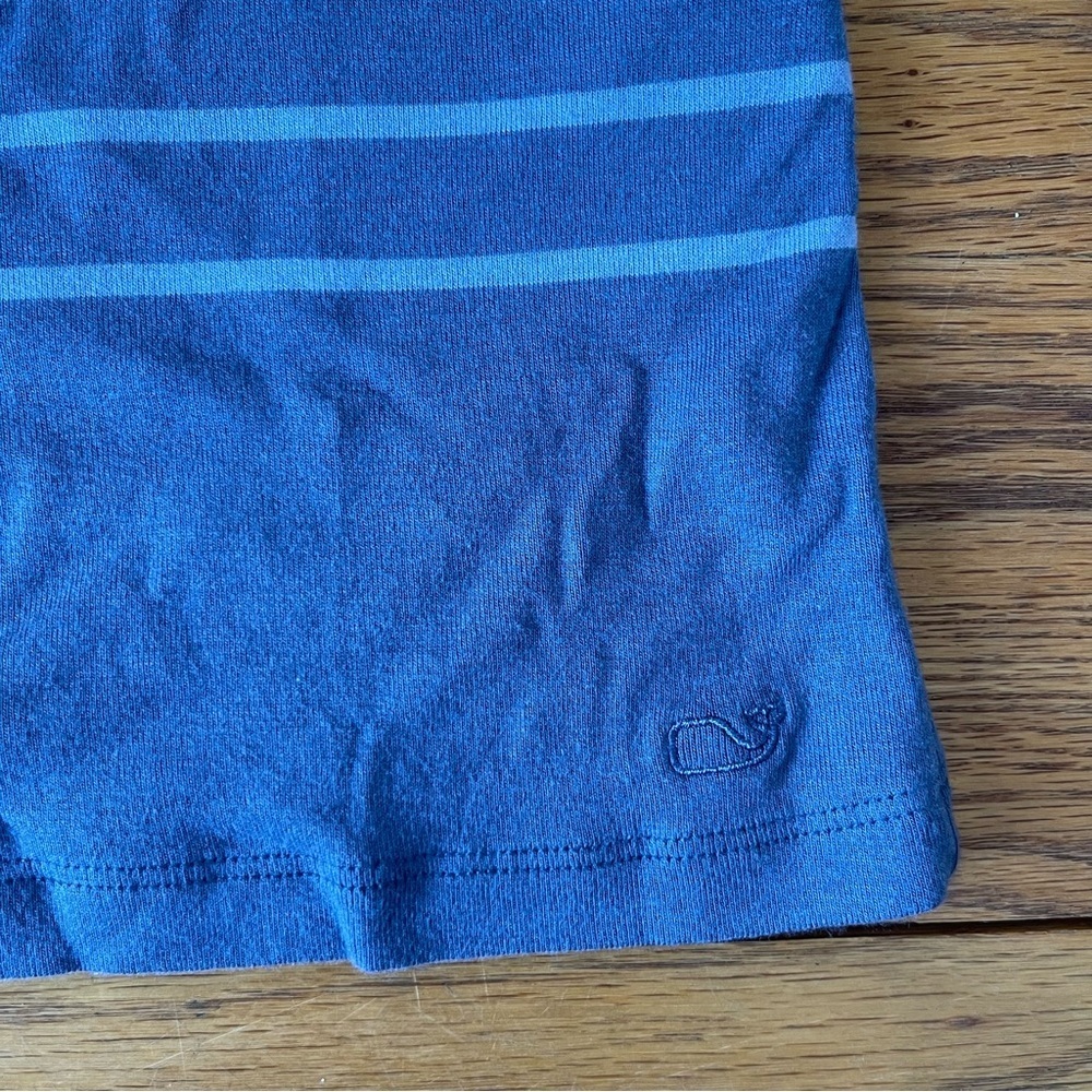 Vineyard Vines Blue Grey Striped 3/4 Long Sleeve Top Size Small NWT - Picture 2 of 5